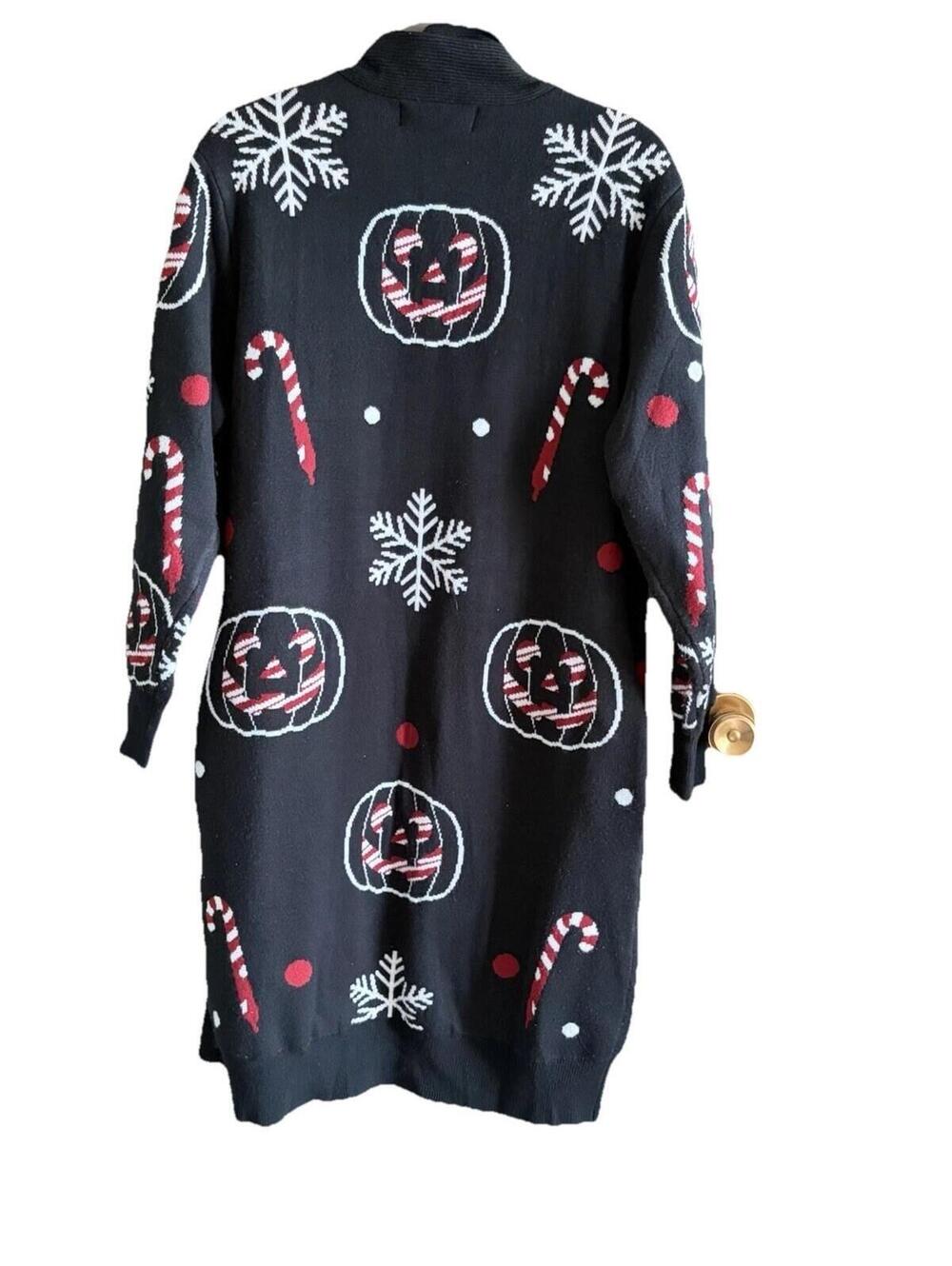 Backstitch Bruja Hexmas Cardigan Regular M/L Side Pockets Acrylic Knit - Picture 2 of 8